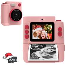 Kit de cámara digital de impresión instantánea - , videoselfie con cable USB, función de temporizador - regalo de Navidad ideal, accesorios de cámara
