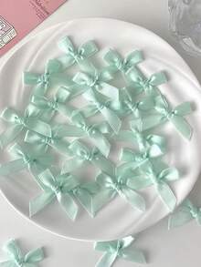 50 件可爱芭蕾舞风格迷你缎带蝴蝶结，DIY 工艺装饰配件，适用于时尚和发饰