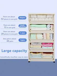 Drawer Cabinet Storage Rack, Home Use Baby Wardrobe Organizer Chest For Clothes Toys Snacks - Multicolor - View 7