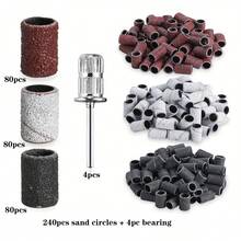 60/240pcs Nail Drill Bits, Electric Manicure Drill Bits For Machine Sanding, Replacement Nail Electric Grinder, Nail Art Tool - Multicolor - View 7