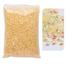 10000/5000/3000 件/包 AB 2-5 毫米树脂免烫散装水钻批发平底塑料水晶水钻 DIY 亮片适用于艺术和工艺品