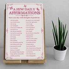 Room Decor Aesthetic A Few Daily Affirmations Motivational Wall Art Tin Metal Sign Pink Butterfly Wall Home Coffee Room Office Decor Gifts 8X12 Inches - A Few Daily Affirmations - 查看 6