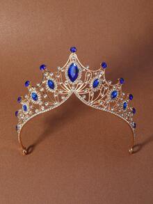 1 قطعة شريط رأس مرصع بالراين على شكل أميرة، مناسب للحفلات الرسمية والمناسبات المدرسية والرقص والأعياد والاستخدام اليومي، إكسسوار شعر أنيق وفاخر