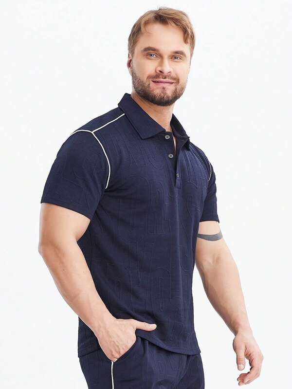 ALLELMS Men's Polo Shirt Summer Fashion Casual Short Sleeve Polo For Men