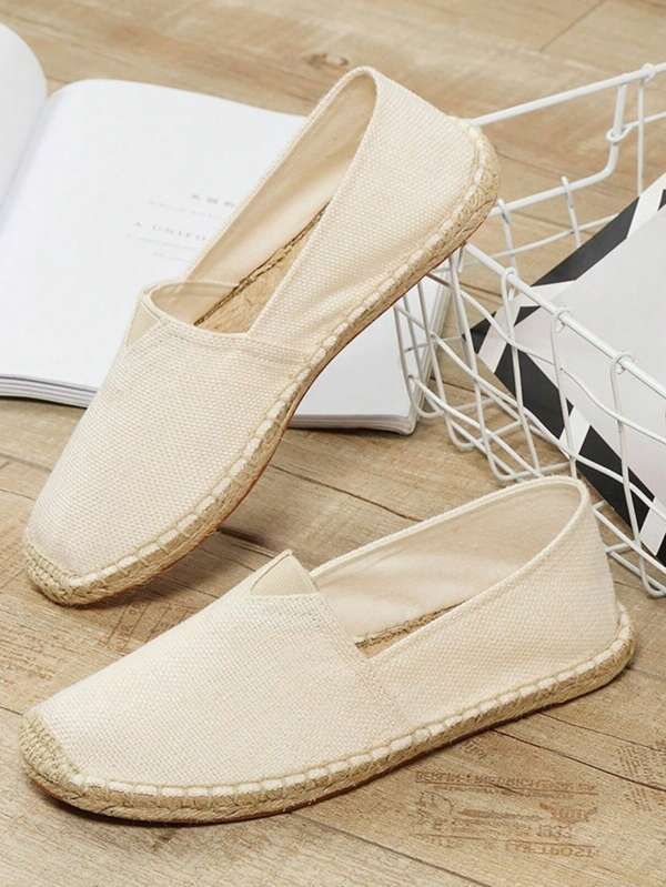 Men's Canvas Shoes With Handwoven Hemp Rope Soles