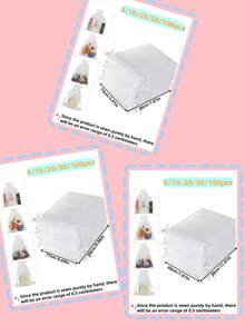5/10/20/50/100Pcs Multi-Color Gauze Bags, Gift Packaging Bags, Gift Bags, Home And Daily Necessities, Nylon Bag Storage Bags, Festival And Party Supplies, Wedding Supplies, Gift Decoration Packaging, Small Packaging Bags, Jewelry And Accessory Packaging, Gift Hanging Bags, Birthday Gift Jewelry Drawstring Bags, Wedding Banquet Bags, Wedding Small Packaging Bags, Transparent Net Bags, Bracelet Bags, Gift Bags, Suitable All Kinds Of Weddings, Family Gatherings, Festivals, Back-To-School Season Gifts - White - View 7