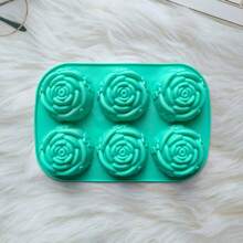 1pc/ Customized 6-Rose 340 Mousse Cake Mold French Dessert DIY Flower Baking Chocolate Ice Cube Soap Mold