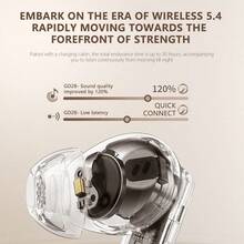 Căști Bluetooth Lenovo ERAZER ETR-A01PRO, calitate a sunetului HiFi intraauricular, anulare a zgomotului pentru jocuri cu latență redusă ENC și microfon, căști wireless cu durată de viață a bateriei super lungă pentru smartphone-uri, tablete, avioane, camioane - Negru - Vizualizare 9