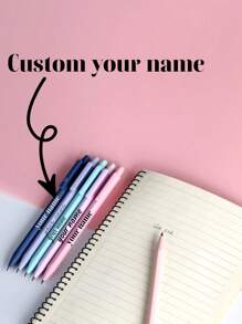 1-20pcs Personalized Customized Text Mechanical Pencils, With Matte Anti-Slip Grip Design For Comfortable Long-Time Use, Stable Lead Feeding With Smooth Writing Experience. Hidden Clip For Easy Carrying, Built-In Eraser For Convenient Use. Suitable For School, Art Institute, Drawing Hobbyists