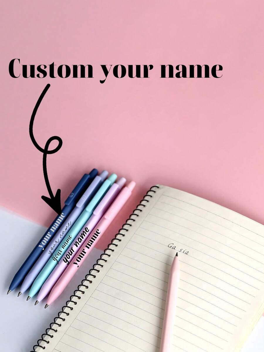 1-20pcs Personalized Customized Text Mechanical Pencils, With Matte Anti-Slip Grip Design For Comfortable Long-Time Use, Stable Lead Feeding With Smooth Writing Experience. Hidden Clip For Easy Carrying, Built-In Eraser For Convenient Use. Suitable For School, Art Institute, Drawing Hobbyists