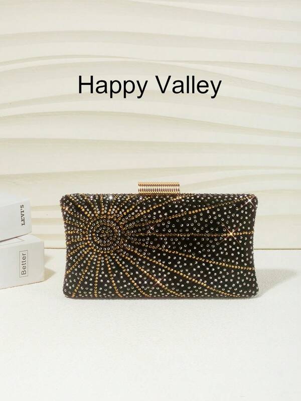 Sparkling Rhinestone Embellished Ladies Evening Clutch Bag, Suitable For Romantic Weddings, Formal Occasions, Galas, Great Gift For Women, Valentine's Day