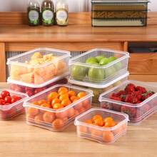 10pcs 40.58oz Stackable Refrigerator Storage Containers, Plastic Freezer Food Storage Boxes With Flip Lid, Reusable Multi-Functional Airtight Lunch Boxes, Suitable For Meat, Fruit, Vegetables, Microwave - Multicolor - View 8
