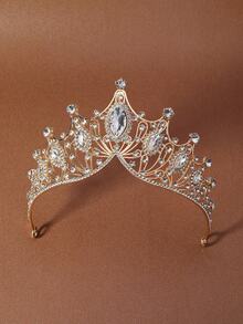 1 قطعة شريط رأس مرصع بالراين على شكل أميرة، مناسب للحفلات الرسمية والمناسبات المدرسية والرقص والأعياد والاستخدام اليومي، إكسسوار شعر أنيق وفاخر