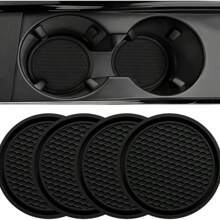 汽车杯垫，2.75 英寸 4 件通用汽车防滑杯架嵌入饰品硅胶杯垫，汽车内饰配件套装，适用于大多数汽车内饰，男女通用汽车配件（多色）