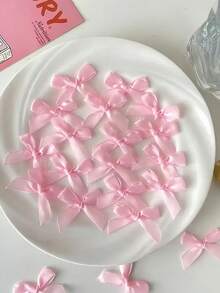 50 件可爱芭蕾舞风格迷你缎带蝴蝶结，DIY 工艺装饰配件，适用于时尚和发饰