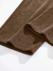 Men's Corduroy Sport Pants, Loose Straight Wide-Leg Trousers For Gym, Running, Outdoor Sport, Casual, Suitable For Spring & Autumn & Winter