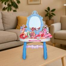 ATENTU Children's Dressing Table With Accessories For Girls Pretend Makeup