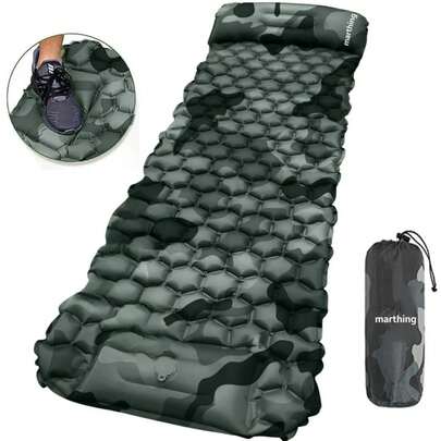 Found Mat Inflable Portatil para Acampar Individual Camuflaje CIIND3