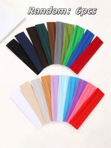 1pc/3pcs/6pcs/10pcs/20pcs [Random Color] Unisex Solid Color Elastic Sports Headband, Absorbent Fitness Yoga Running Hairband, Elegant & Versatile Hair Accessories, Men Vacation Accessories, Soccer Headband, Men Accessories