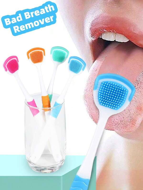 Tongue Scraper Oral Hygiene Tool Instant Fresh Breath Deep Tongue Cleaning Reusable Oral Cleaning Brush Solve The Problem Of White Tongue Travel Tongue Scraper Daily Oral Care Kit
