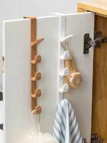 2pcs Coat Hangers With Hanging Hooks, Over-The-Door Holder For Bags, Home And Dorm Storage Rack - Multicolor - View 4