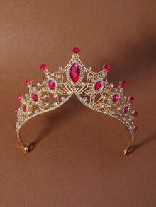 1 قطعة شريط رأس مرصع بالراين على شكل أميرة، مناسب للحفلات الرسمية والمناسبات المدرسية والرقص والأعياد والاستخدام اليومي، إكسسوار شعر أنيق وفاخر