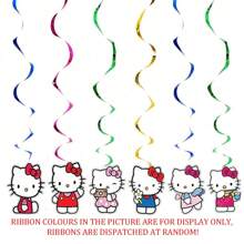 Hello Kitty 6/12 stuks Hello Kitty Party hangende swirls plafond streamers folie schattige decoratie Happy Birthday feestbenodigdheden HelloKitty feestdecoraties voor vrijgezellenfeesten, afstudeerfeesten en andere feestelijke gelegenheden
