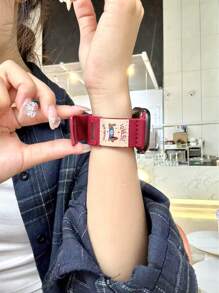 Stretchy Smartwatch Bands With Fun Dachshund Design & Strong Magnetic Clasp - Compatible With 38mm 40mm 41mm 42mm 44mm 45mm 46mm 49mm, Water-Resistant Solo Loop Sport Straps For Series 10/9/8/7/6/5/4/3/SE/Ultra (Women Men)