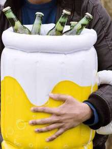 1 khay nổi bơm hơi dùng cho hồ bơi, đựng đồ uống, xô đá cho tiệc ngoài trời, giá đỡ cốc bia bơm hơi. - Nhiều màu - Xem 3