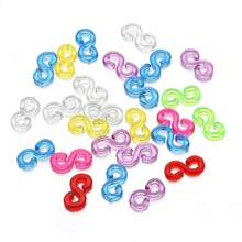 500 st/förpackning 11x6 mm S-formade gummiband, gör-det-själv smyckeshantverk armbandshängkrokar kopplingar - N0171 - Visa 2