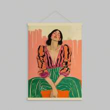 1幅女性赋权主题帆布画 - 复古风格坚强女性墙饰，无框水墨画，适用于卧室、客厅、办公室、咖啡厅、酒吧 - 母亲节和国际妇女节的理想礼物，女性主题墙饰 - 彩色 - 查看 16