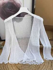 Magic Jacket Plain Casual Wool-Like Fabric Curly Magic Jacket Tea Party Luncheon Country Music Concert Airport Outfits Homecoming Birthday Party Holiday Night Out Bachelorette Party Travel Daily Formal & Evening SPRING SUMMER - White - View 1