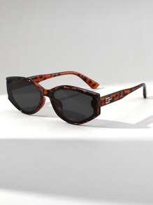 1 pereche de ochelari de soare la modă cu lentile ochelari de soare vintage pentru femei, versatili pentru stilul stradal, ținute zilnice, plajă, petrecere, rezistenți la vânt