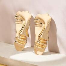 1 对奢华时尚创意夸张亮面设计女士耳钉珠宝