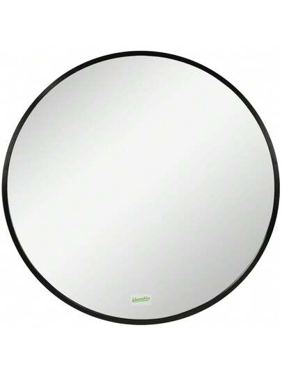 Kleankin Bathroom Mirror, Round Spiegel Aluminum Frame, 50 Wand Living Room, Bedroom, Bathroom, IP44,