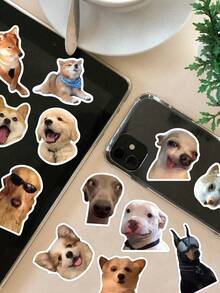 (2 Sets Of) 50pcs/100pcs Funny Dog Cute Sticker Pack, Creative Doodle Stickers For Planner, Diary, Phone Case, Tablet, Laptop Decor, Back To School Gift - Multicolor - View 2