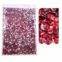 10000/5000 Pcs Bulk Pack 2-4mm Resin Non-Hotfix Rhinestone Loose Flat Bottom Plastic Crystal DIY Sparkly Strass Stones, Diamond Art Supplies