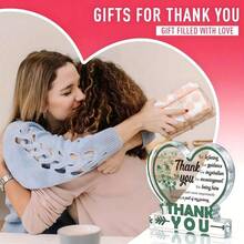 1 件，亚克力感谢亚克力牌匾，圣诞节送给老师老板的装饰，送给同事、女士、老师的感谢、治疗师、办公桌装饰标志。