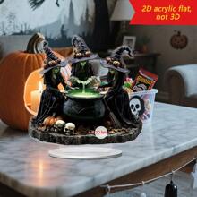 1 pieza Decoración de oficina y hogar de bruja fantástica, regalo único de Halloween, artesanía detallada, accesorios para decorar el hogar en Halloween con ambientación de poción mágica de bruja, casa encantada y fondo de carnaval de terror, decoraciones para eventos festivos, suministros para crear una atmósfera espeluznante