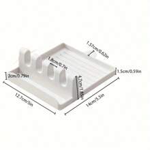 1 件多功能厨房锅盖架铲子收纳架 - 卡其色 - 查看 4
