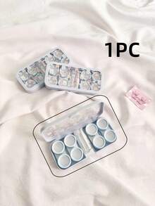 XIANG YU 可爱小动物隐形眼镜盒带镜子护理盒隐形眼镜盒翻盖透明隐形眼镜盒旅行套装，可爱隐形眼镜盒收纳盒带镊子拆卸工具，旅行和家用隐形眼镜浸泡收纳套装盒 - 顏色 - 查看 11