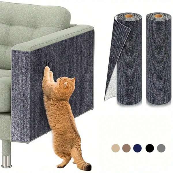 Cat Scratch Furniture Protector Set: Self-Adhesive Sofa Anti-Scratch Guards, Durable Cat Scratching Posts & Carpets, Trimmable Sofa & Wall Protectors, Cat Scratch Pads