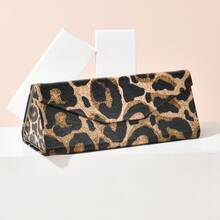 1 件豹纹眼镜盒,EVA/潜水料眼镜袋,双层折叠眼镜盒,时尚百搭 - A - 查看 7