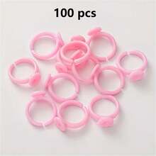 100/500 件/包塑料圆形底座，空白适用于 DIY 珠宝制作、工艺材料和配件