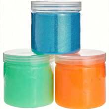 5个带盖透明塑料罐，圆形容器，用于储存粘液、DIY工艺品、珠宝样品配件 - 白色 - 查看 3