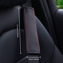 1 pieza Almohadilla para el hombro del cinturón de seguridad del automóvil con relieve de PU, transpirable y cómoda, apta para sedanes y camiones, para todas las estaciones