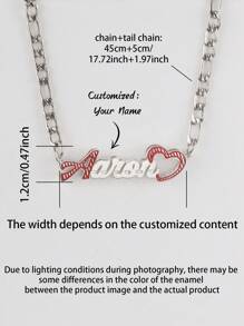 1 pièce Collier pendentif avec motif personnalisé de nom anglais, plusieurs styles disponibles, convient pour diverses occasions et pour un usage quotidien, cadeau parfait pour les festivals, bijou haut de gamme et raffiné