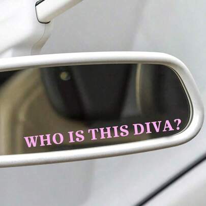 The English Letters "Who Is This Diva" Are Car Stickers, Beautiful Stickers, Car Decoration Stickers, Home Decoration Stickers, Party Decoration Stickers, Cute And Beautiful Car Stickers, Suitable For Most Cars And Car Parts