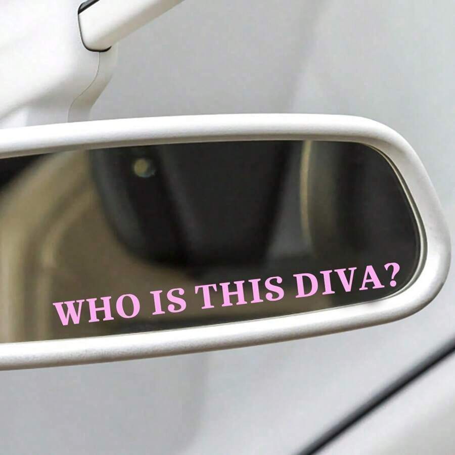 The English Letters "Who Is This Diva" Are Car Stickers, Beautiful Stickers, Car Decoration Stickers, Home Decoration Stickers, Party Decoration Stickers, Cute And Beautiful Car Stickers, Suitable For Most Cars And Car Parts - one-size - View 1