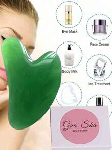 1 pièce Outil de massage Gua Sha, grattoir Gua Sha en résine naturelle pour le visage, le cou, le dos et le massage du corps entier, outil de nettoyage Retour à l'école
